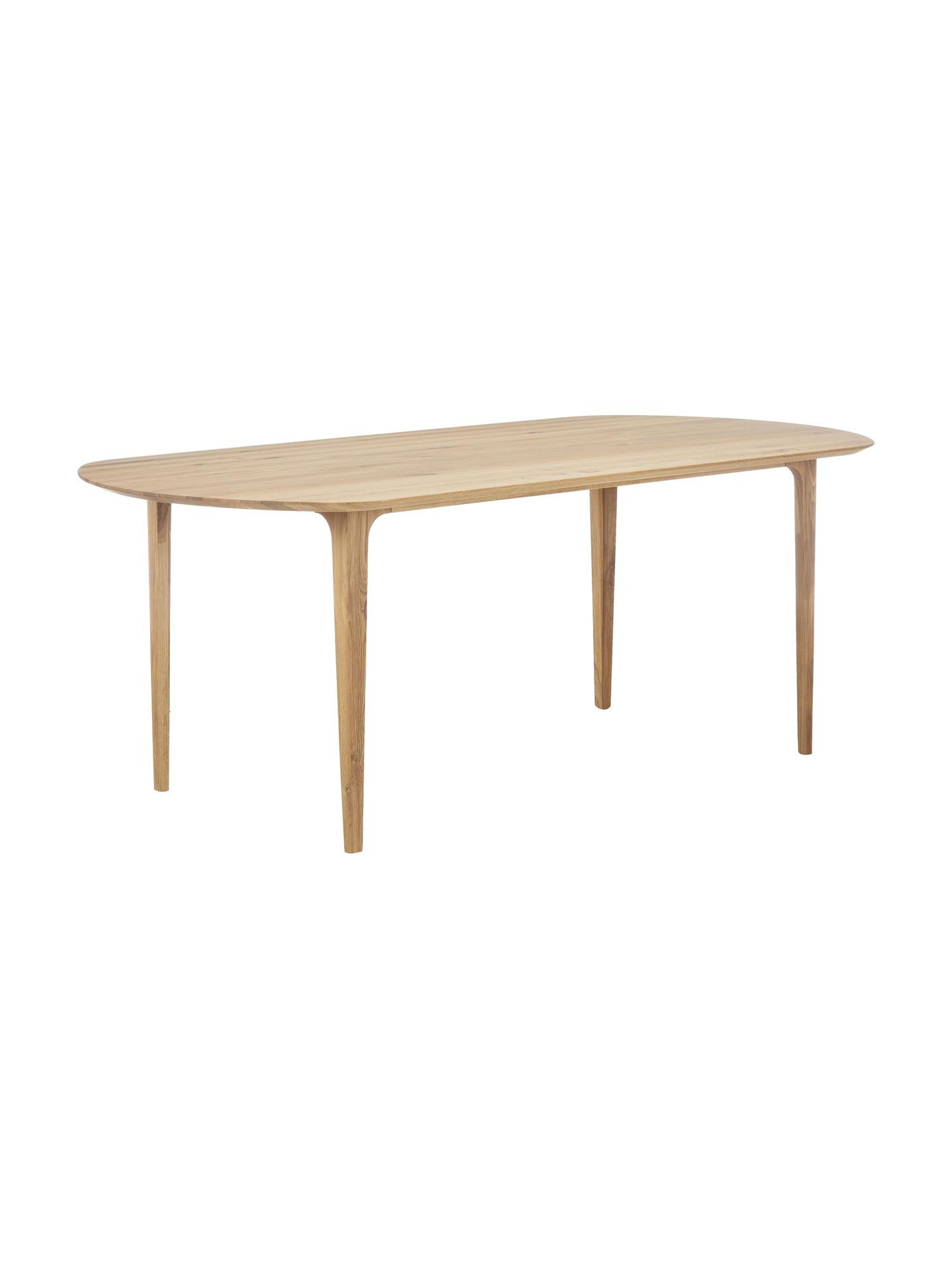 Oval dining table Archie made of oak wood, 200 x 100 cm | Westwing EU