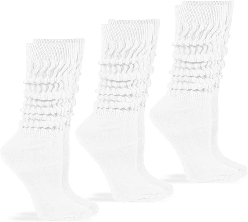 Jefferies Socks Womens Slouch Cotton Knit Socks 3 Pair Pack | Amazon (US)