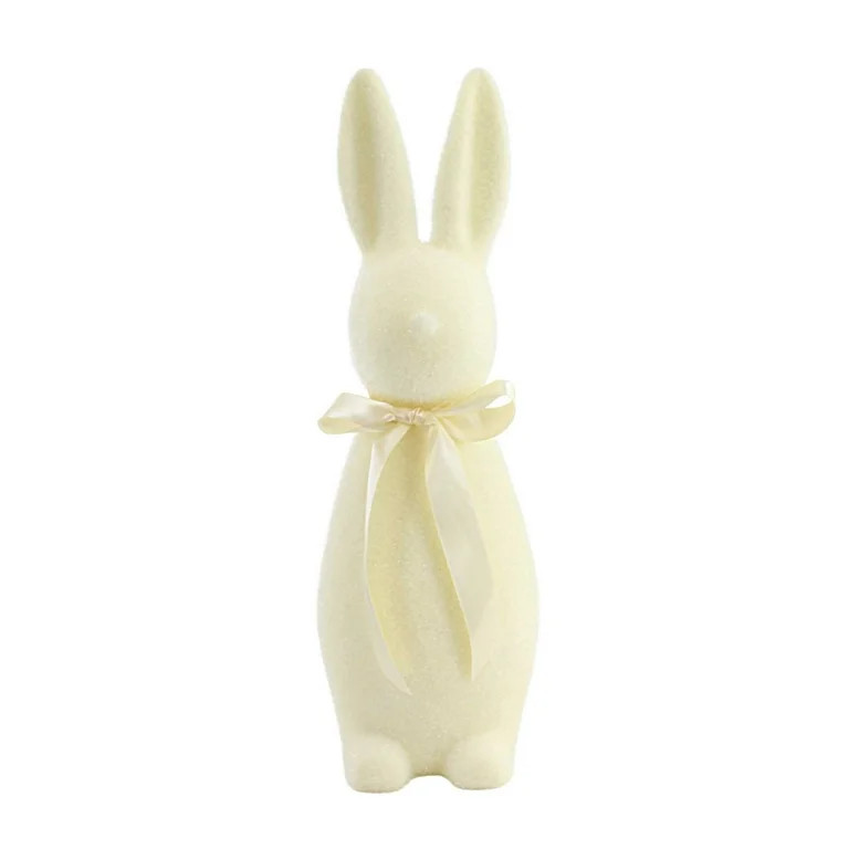 Easter Flocked Button Nose Med Bunny Spring Decoration Rabbit Modern Who139 Cream | Walmart (US)