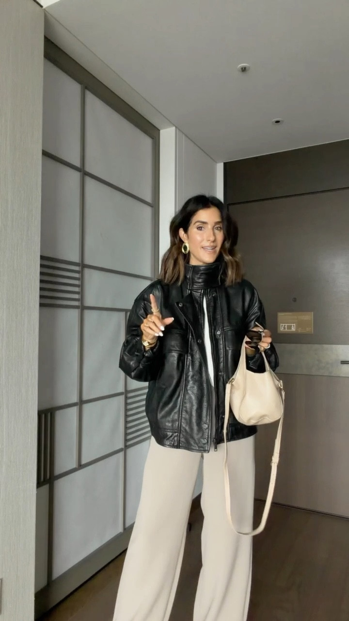 Hello from Tokyo Japan! 🇯🇵 wanted to share what I’m wearing today. It’s a bit rainy out so I have two options for layers. What do you like best? I’m just shy of 5-7” wearing the size small pants from @Aritzia   and size large knit sweater for an oversized fit from @Target and XS leather jacket from @Zara 

#LTKgrwm #LTKOver40 #LTKootd