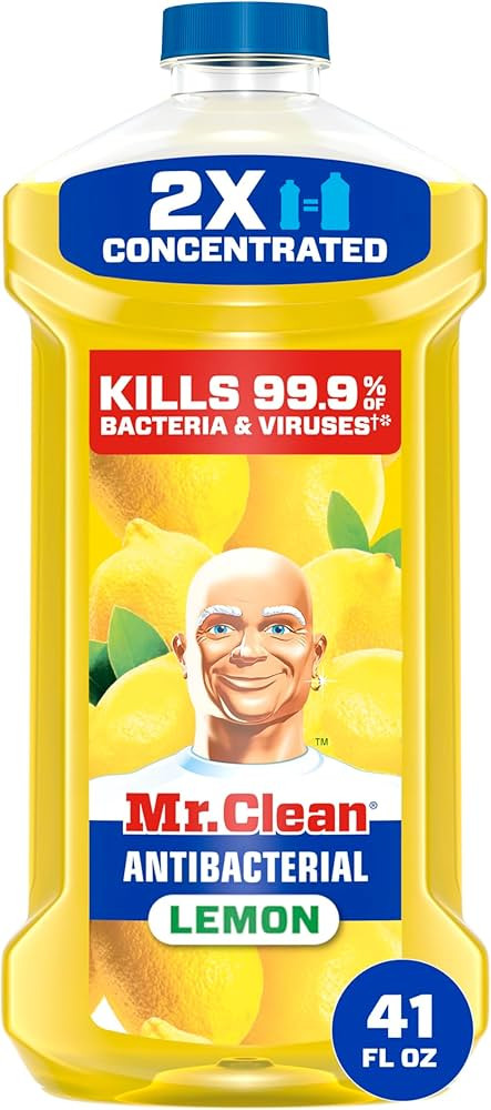 Mr. Clean All Purpose Cleaner, Floor Cleaner for Mopping, Cleaning Liquid, Lemon, 41oz | Amazon (US)