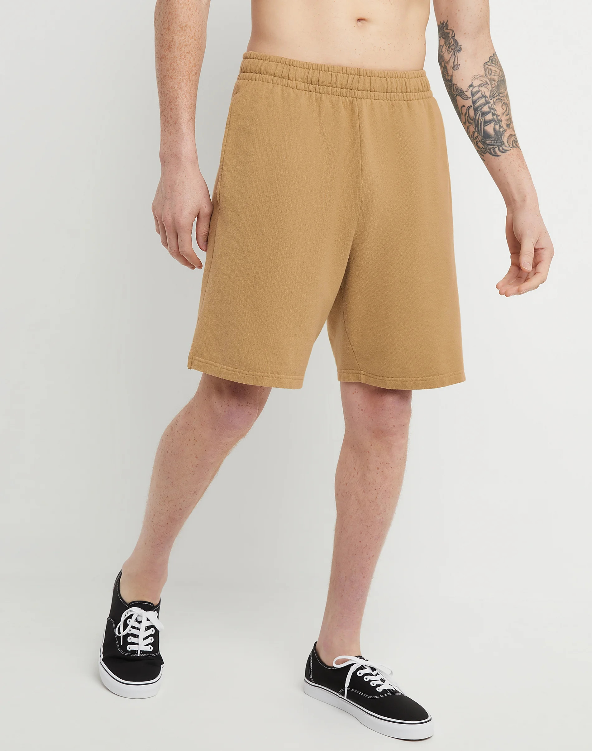 Hanes Men's Garment Dyed Sweat Shorts, 8" Brown Sugar S | Hanes.com