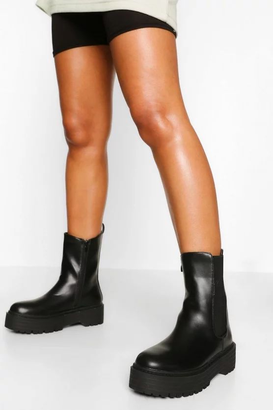 Chunky Platform Chelsea Boots | Boohoo.com (US & CA)