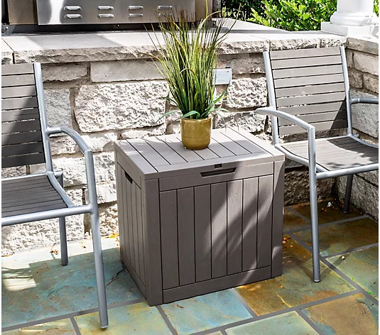 Honey-Can-Do Deck Box for Outdoor Storage, Resin, 30 Gallon - QVC.com | QVC