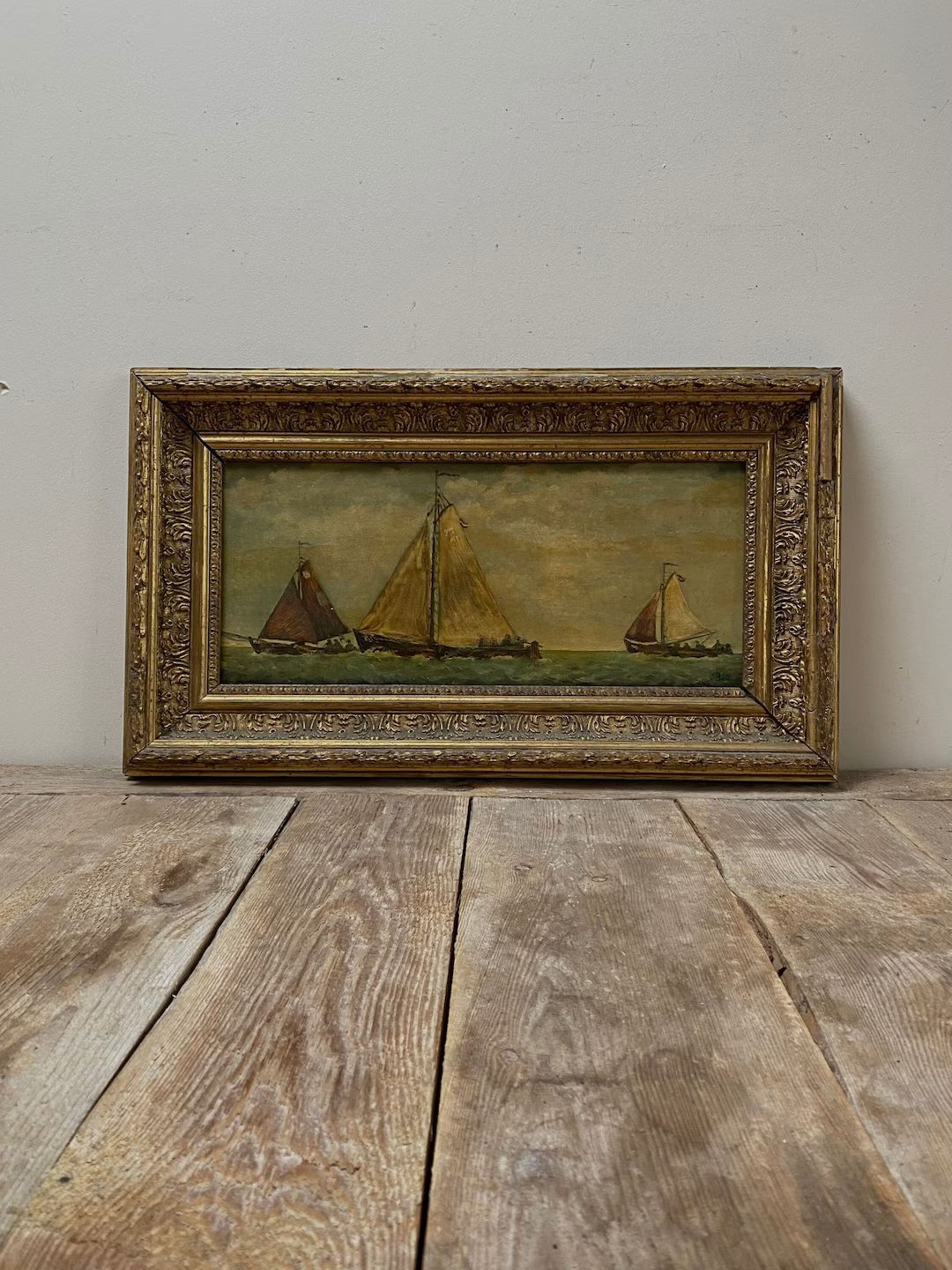 19th century Dutch oil painting, 19th century sailboats oil painting, 1800s oil painting, 1800s D... | Etsy (US)