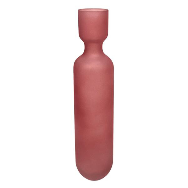 Dark Pink Glass Vase, 14", sold by At Home | At Home