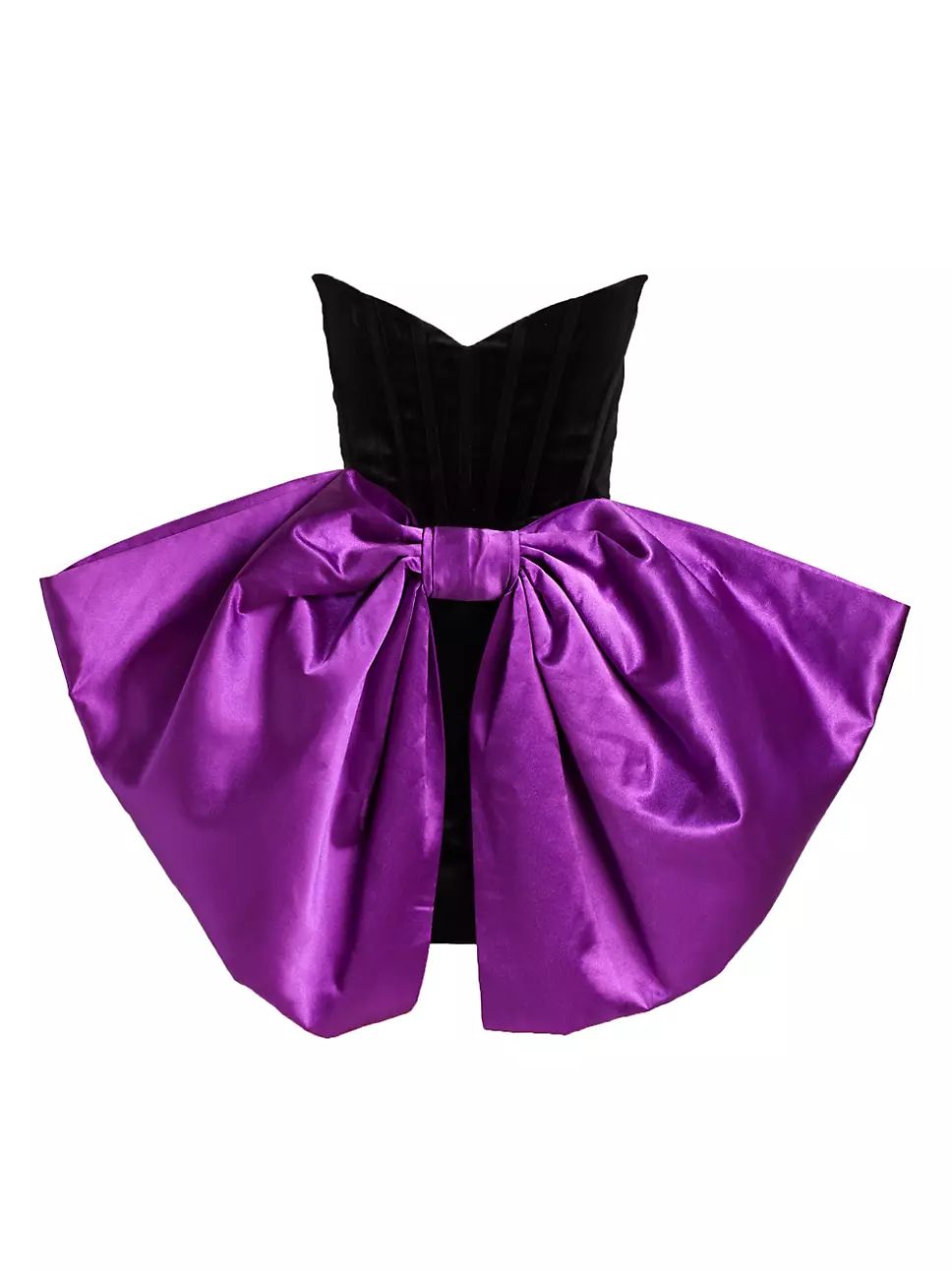 Valentine Velvet & Satin Bow Minidress | Saks Fifth Avenue