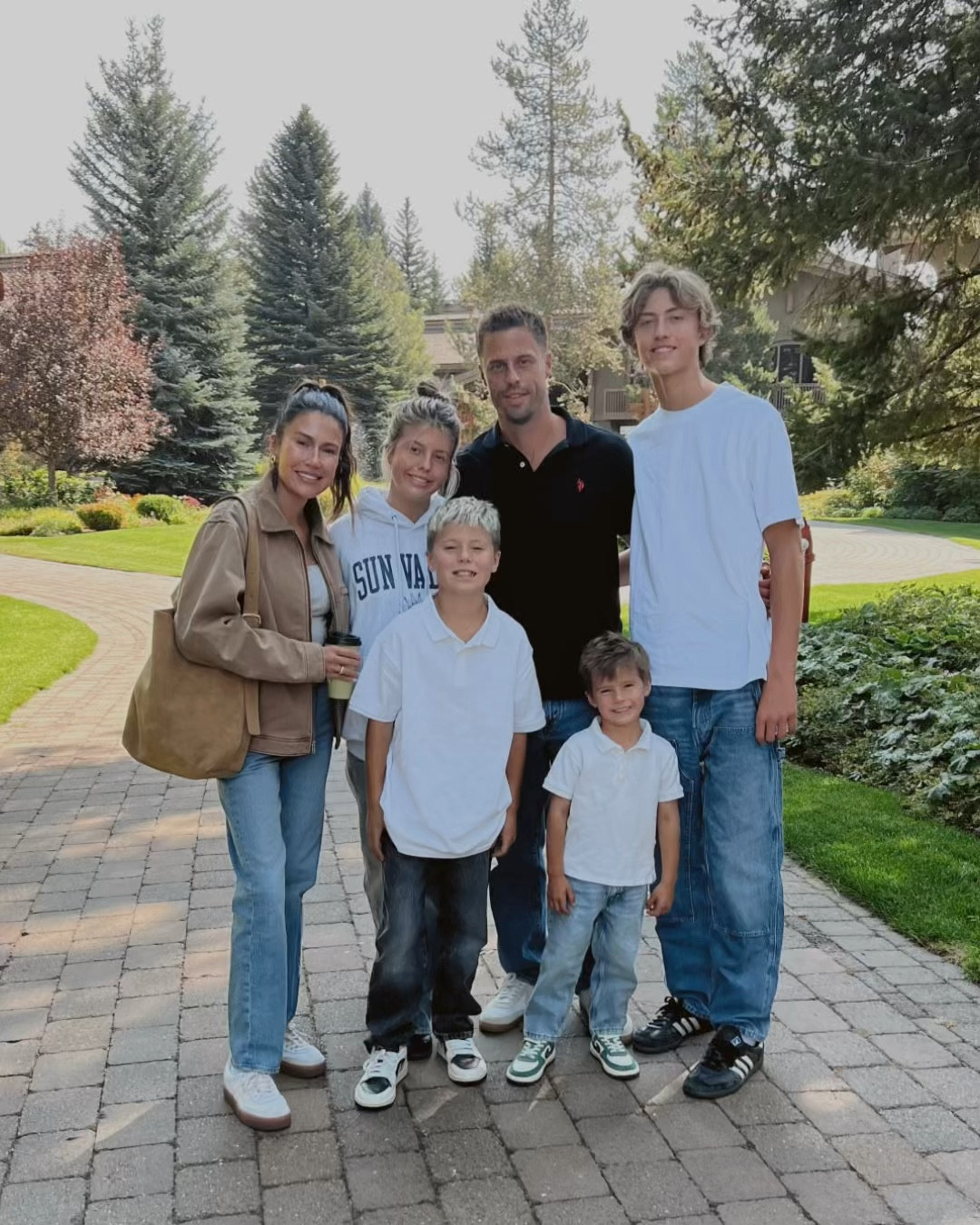 Fall family outfits 🍂 I just got these new jeans & love them! They’re the perfect light colored straight leg jean. I’m wearing size medium in my jacket. 

Fall outfit, fall style, family style, family photo outfits, Abercrombie, Madewell tote, Madewell bucket bag, jeans, adidas, kids Nike shoes, boys sneakers, mom outfit, casual outfit, Christine Andrew 

#LTKVideo #LTKFamily #LTKStyleTip