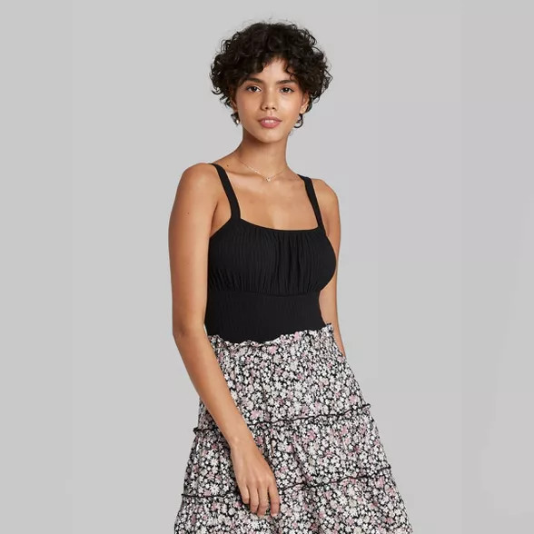 Women's Sleeveless Milkmaid Bodysuit - Wild Fable™ | Target