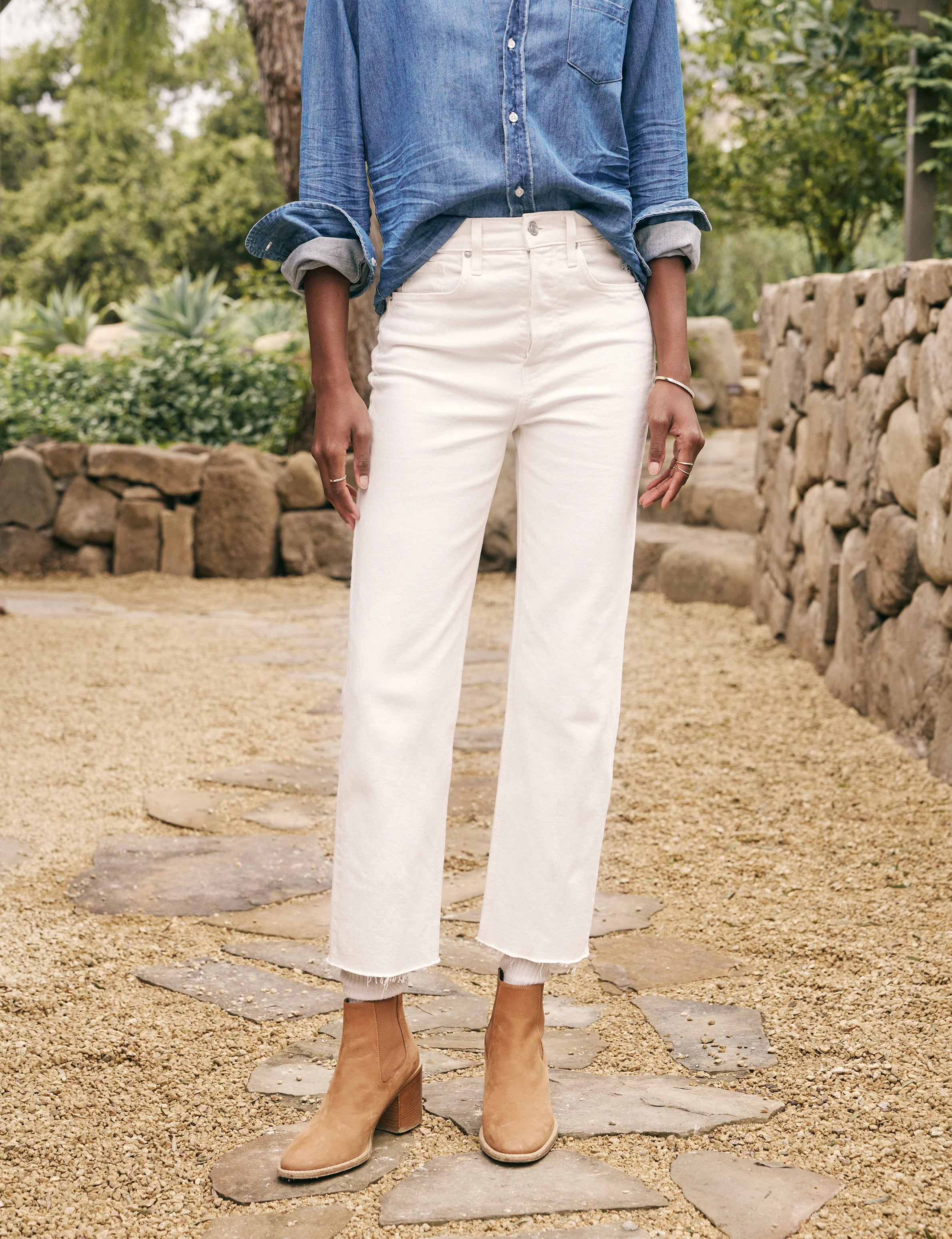 MONAGHAN Cream, Italian Vintage Denim | Frank & Eileen