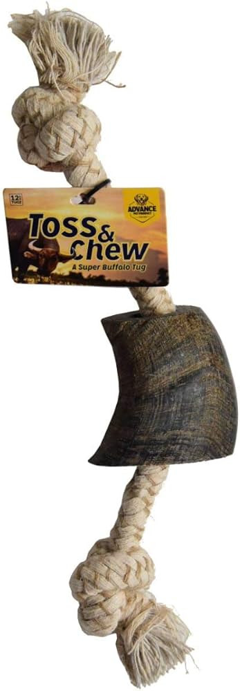 Buffalo Horn Rope Toy for Dogs, 12" | Amazon (US)