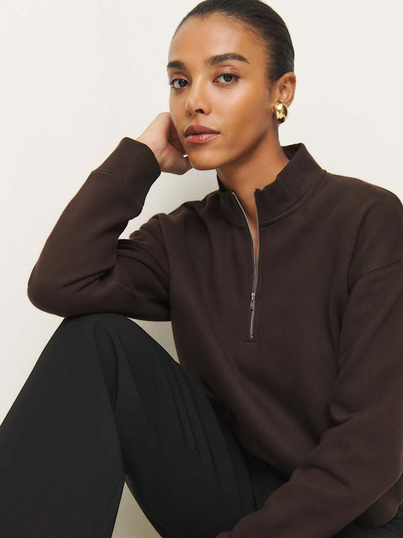 Maddie Zip Sweatshirt | Reformation (Global)