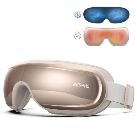 RENPHO Eye Massager with Heat and Cooling for Migraines, FSA HSA Eyeris Eye Sleep Mask with Voice Control, DIY Music Eye Relax Devices, Birthday, Valentines Gifts for Women/Men | Walmart (US)