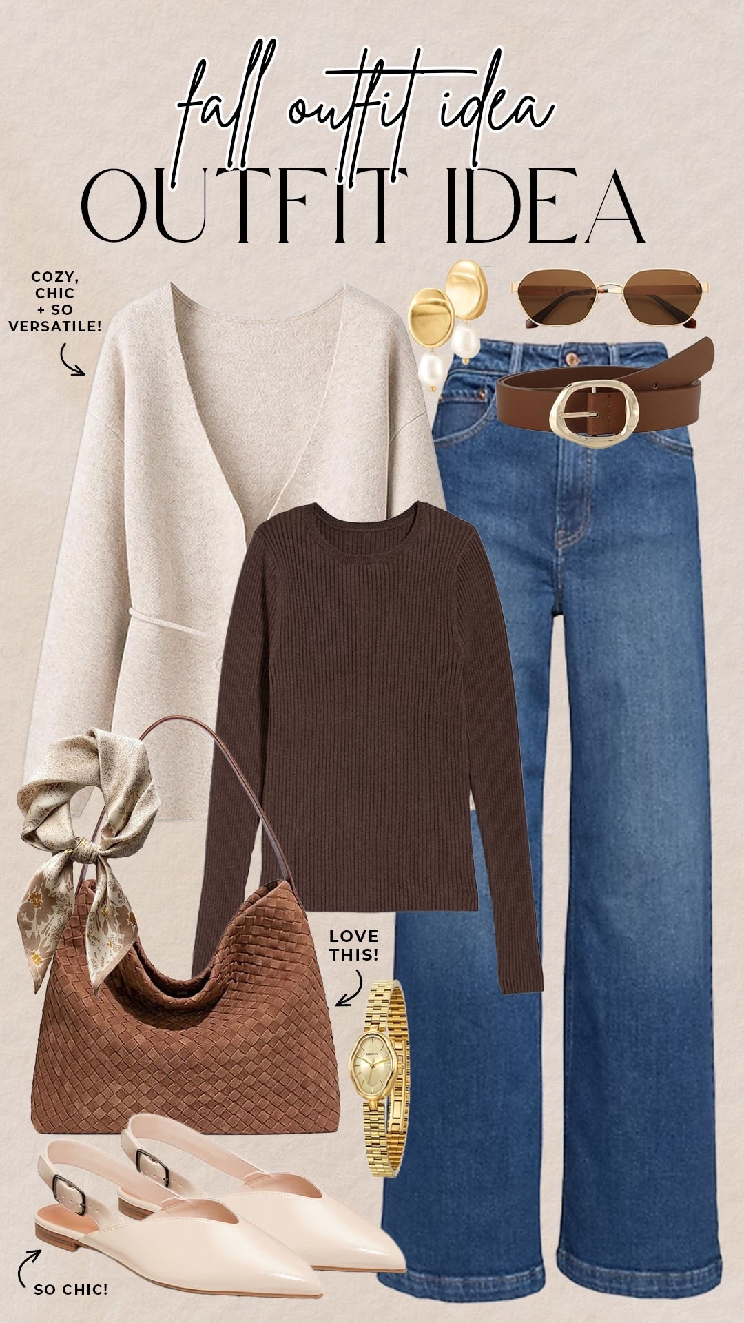 Neutral chic fall outfit idea! 

#fallstyle



#LTKStyleTip #LTKSeasonal #LTKFindsUnder100