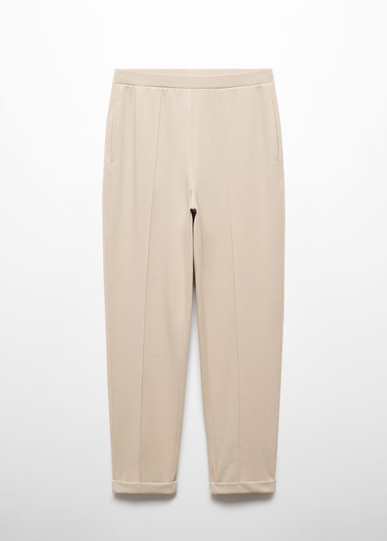 Jogger pants with seam detail -  Women | Mango USA | MANGO (US)