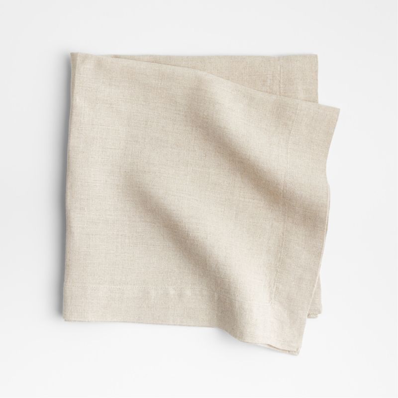 Marin Warm Natural Linen Dinner Napkin + Reviews | Crate & Barrel | Crate & Barrel