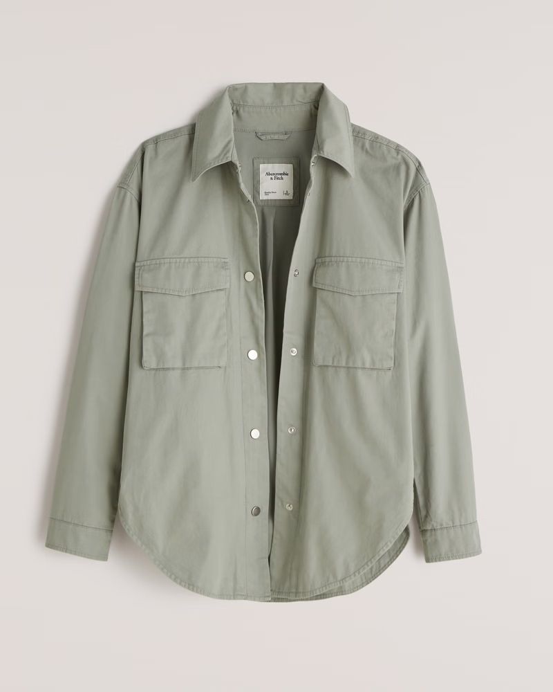 Twill Shirt Jacket | Abercrombie & Fitch (US)