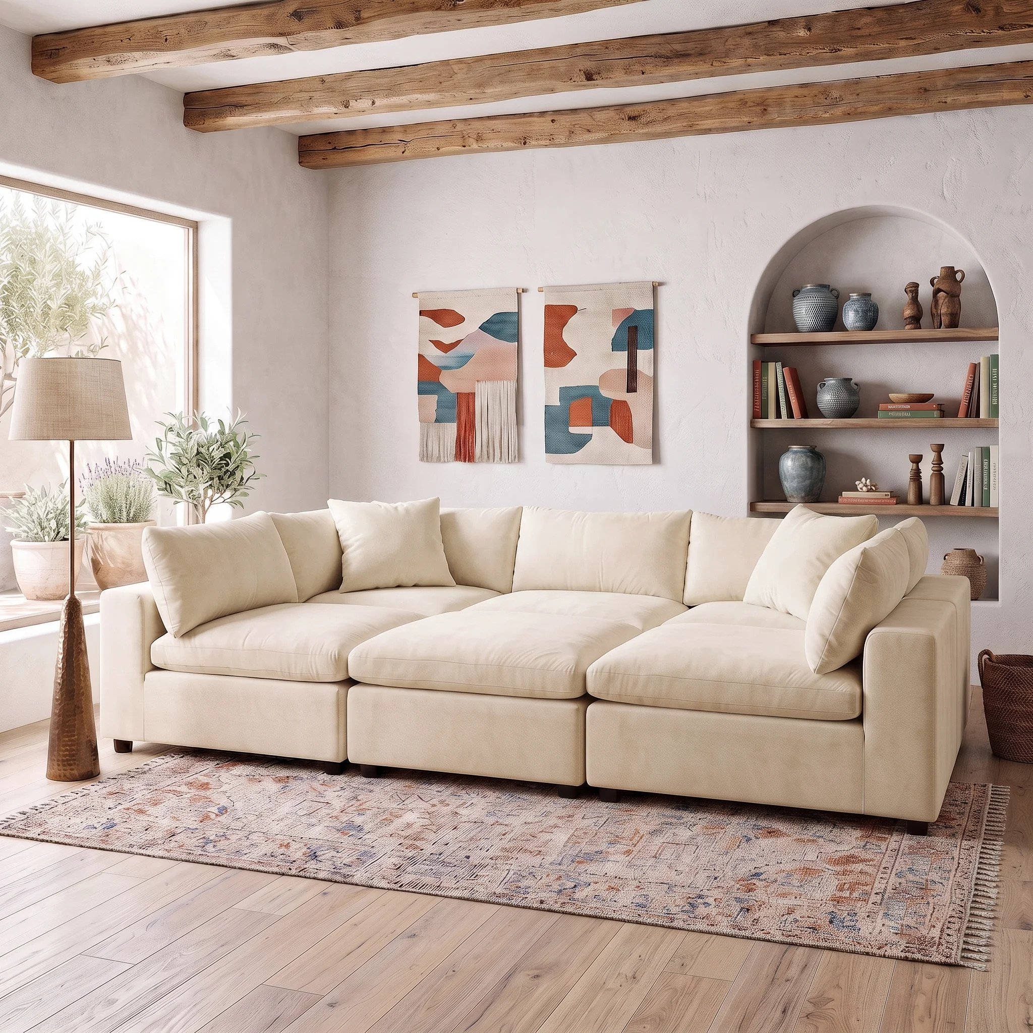Mississippi 6 - Piece Velvet Upholstered Modular Sectional Sofa | Wayfair North America