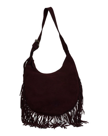 Suede Fringe Bag For Women | TJ Maxx