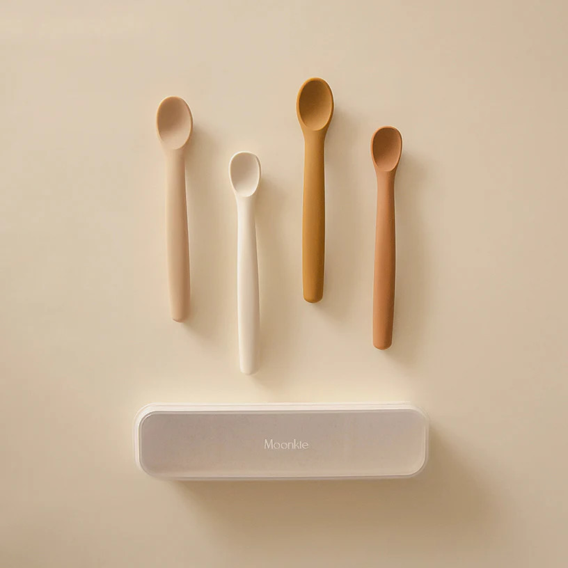 Silicone Feeding Spoons (Neutral Natural) | Moonkie