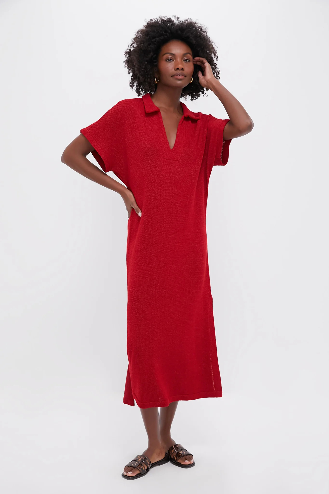 Red Maren Polo Dress | Tuckernuck (US)
