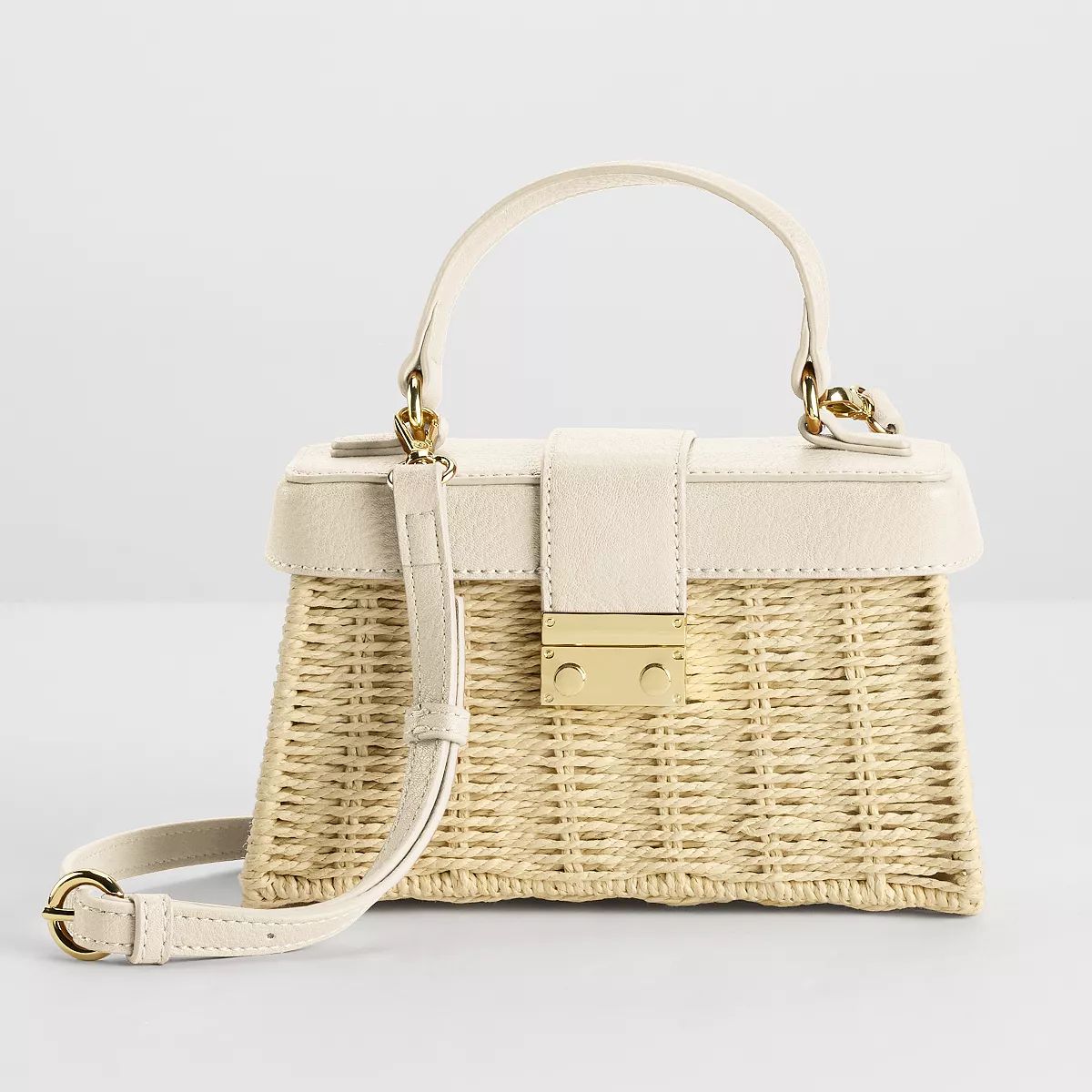 LC Lauren Conrad Wicker Top Handle Bag | Kohl's