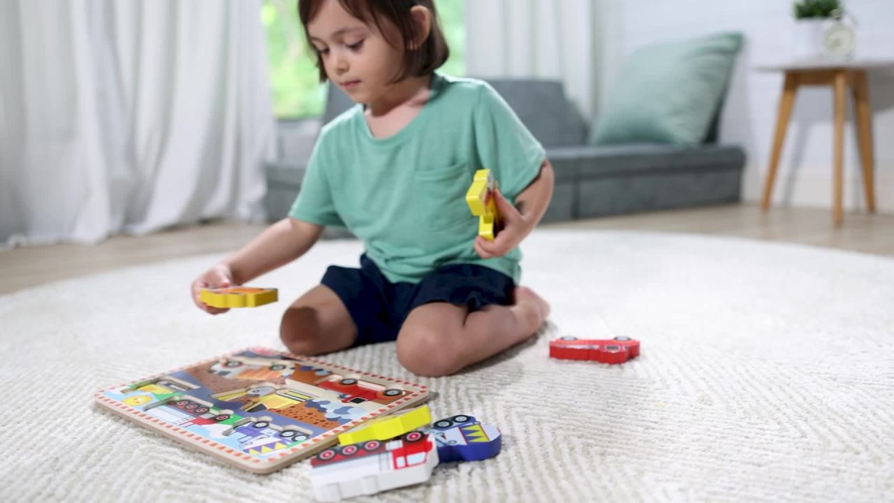 Melissa & Doug Construction Vehicles Wooden Chunky Puzzle (6 pcs) - FSC Certified | Walmart (US)
