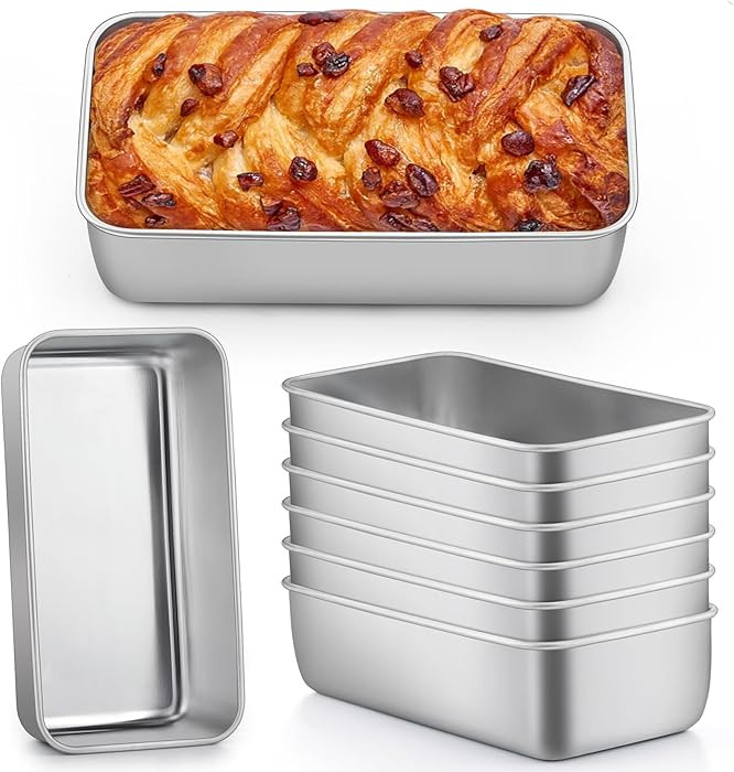 P&P CHEF Loaf Pan Set, 9 x 5 Inch Bread Pans, Stainless Steel Loaf Toast Baking Pans For Bread Me... | Amazon (US)