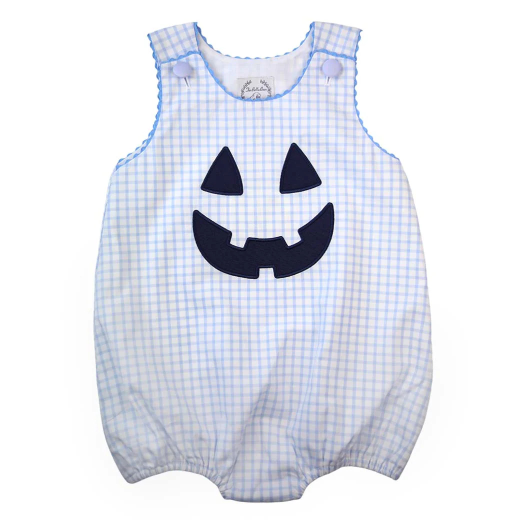 Blue Boo-Tastic Jack-O-Lantern Bubble | The Bella Bean