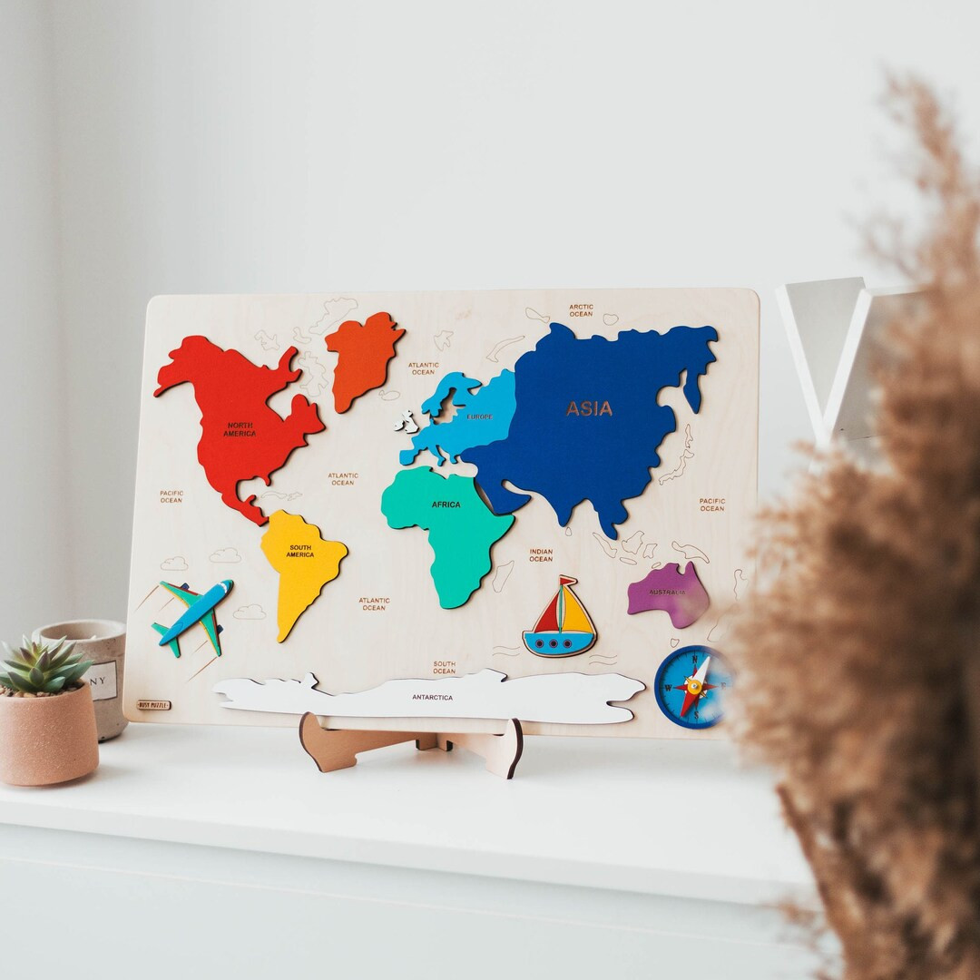 Rainbow World Map Puzzle - Etsy Canada | Etsy (CAD)