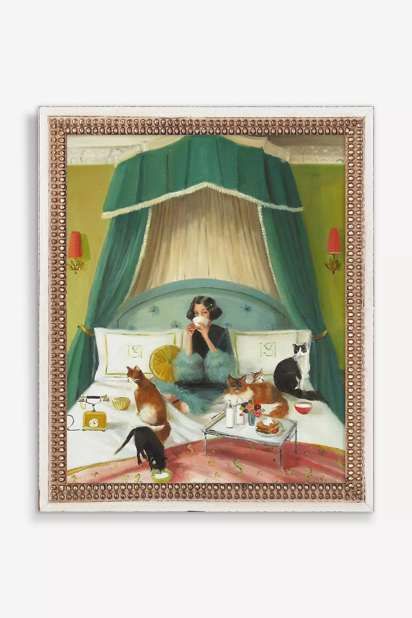 Mademoiselle Mink Breakfasts In Bed Wall Art | Anthropologie (US)