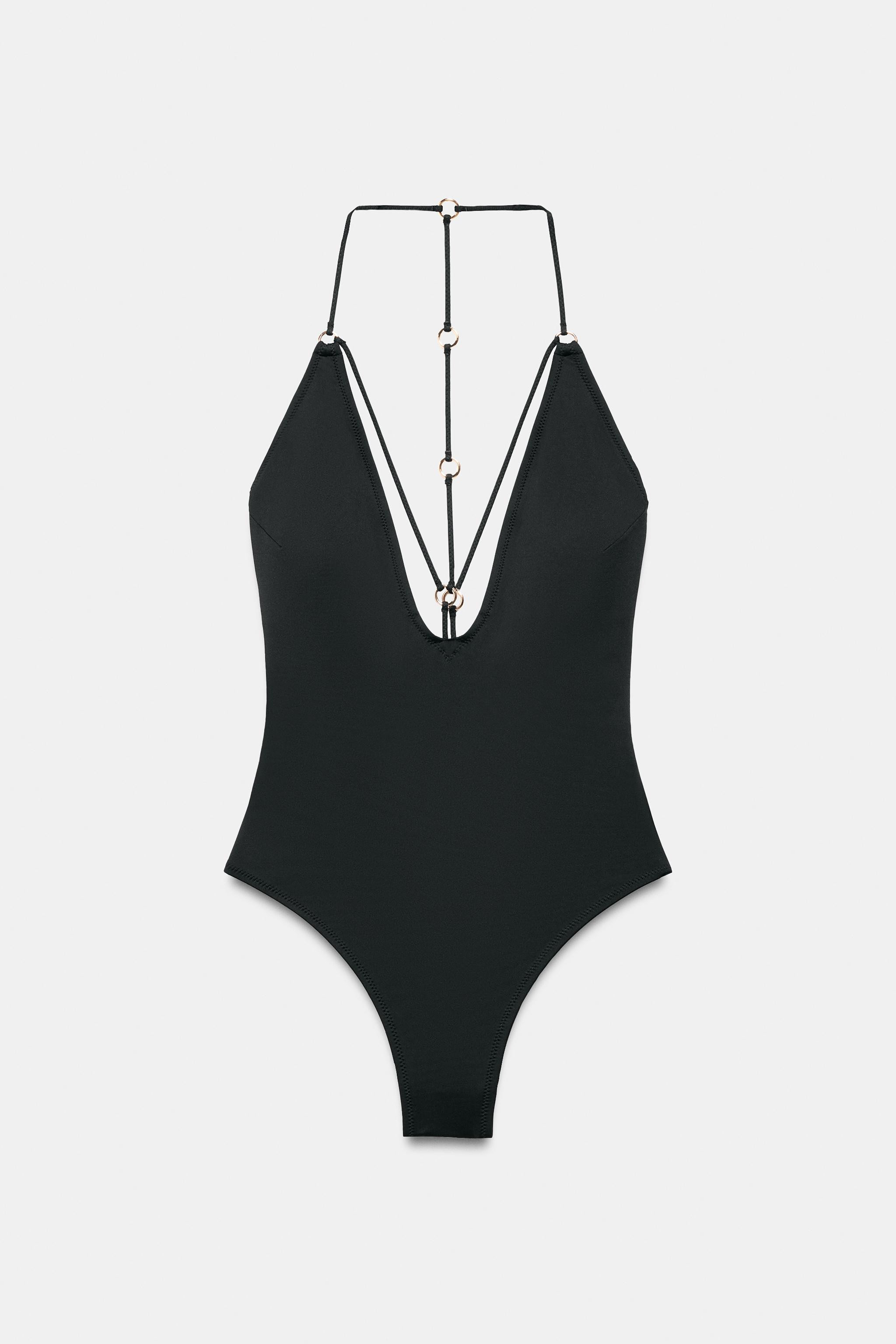 SWIMSUIT WITH EYELET STRAPS | Zara UK