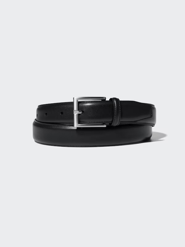 Italian Leather Stitched Belt | UNIQLO (UK)