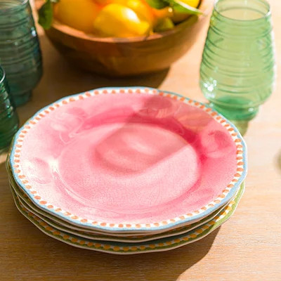 Watercolor Melamine Dinner Plate, Pink, 11 | Kirkland's Home | Kirklands