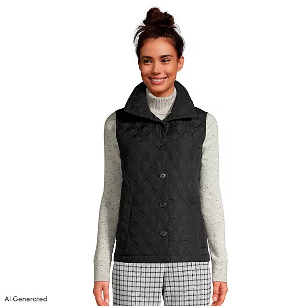 Petite Lands' End Winter Down Puffer Vest | Kohl's