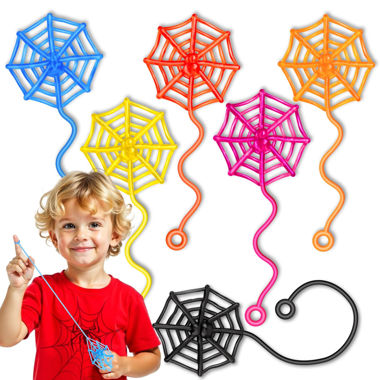30 Pcs Sticky Spider Web Sticky Hands for Kids Bulk Halloween Party Favors Decorationsr,Spider We... | Amazon (US)
