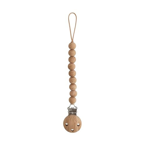 mushie 100% Silicone Baby Pacifier Clip BPA Free | Hera (Faux Wood) | Amazon (US)