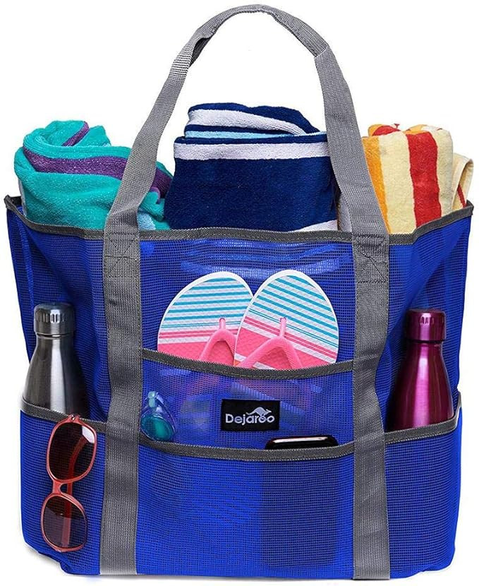 Dejaroo Mesh Beach Bag - Lightweight Tote Bag For Toys & Vacation Essentials | Amazon (US)