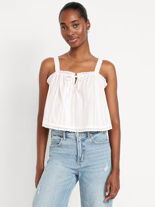 Sleeveless Textured-Dobby Top | Old Navy (US)
