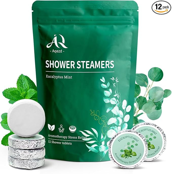 Shower Steamers 12-Pack - Eucalyptus Mint Scented with Natural Essential Oils for Stress Relief &... | Amazon (US)
