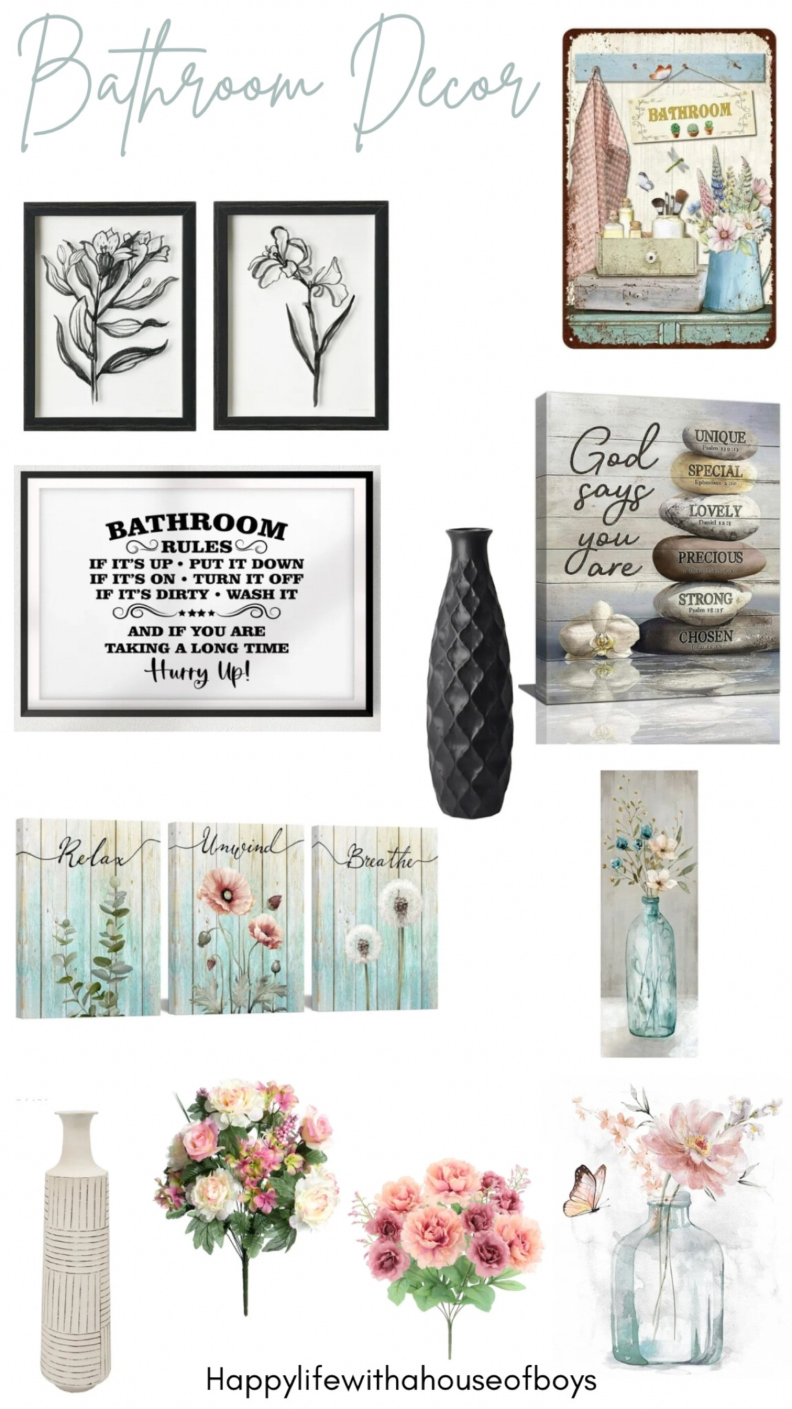 #bath #bathroom #bathroomdecor #vases #pictures #artificialflowers #home #homegoods #walmart #athome

#LTKHome #LTKStyleTip