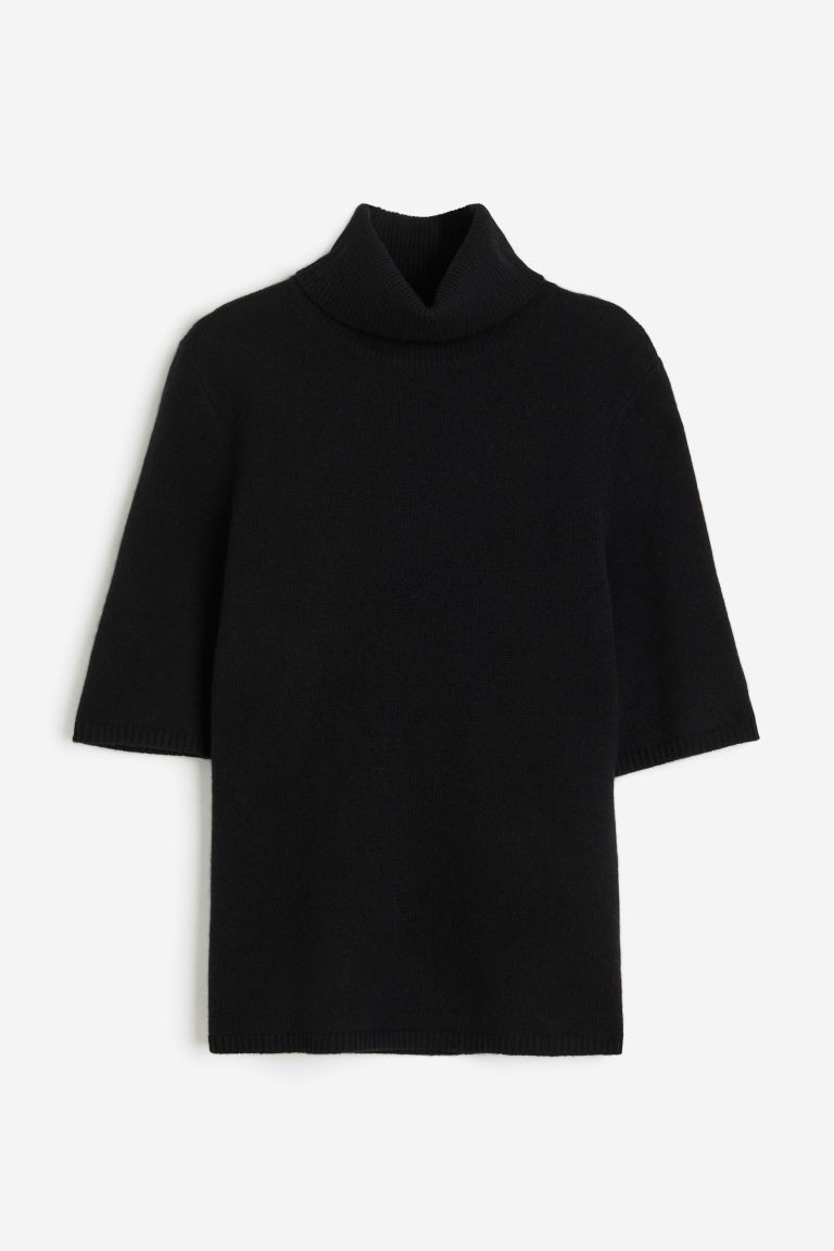 H & M - Cashmere Turtleneck Top - Black | H&M (US + CA)