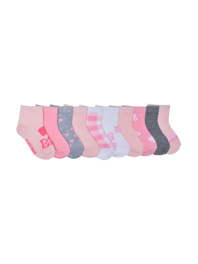 Barbie Girls Toddlers Ankle Socks, 10-pack, Size 4T-5T | Walmart (US)