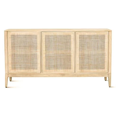 Braydyn 64" Sideboard In Natural White Cane | Wayfair North America