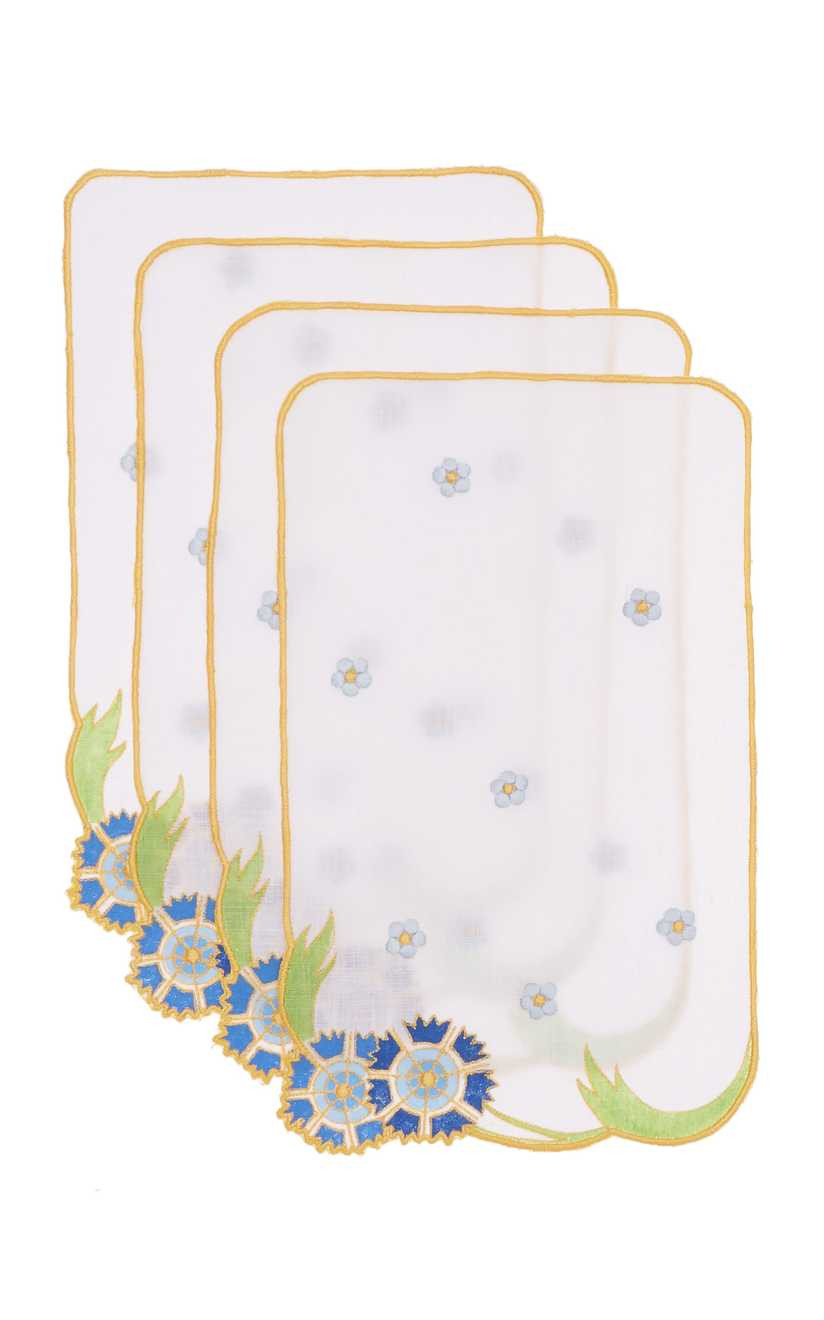 Set-of-Four Linen Cocktail Napkins | Moda Operandi Global