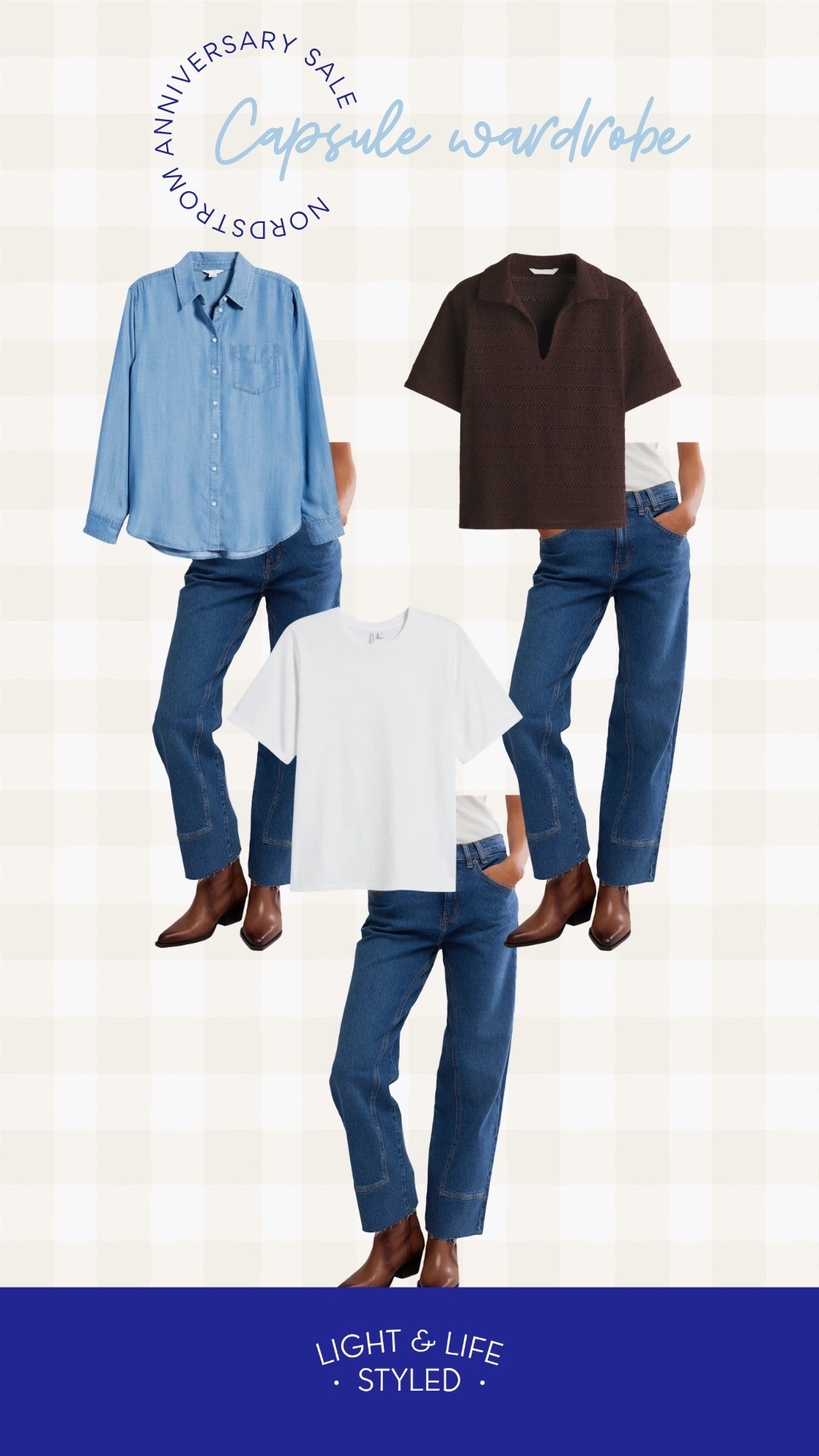 I picked up these free people jeans for under $60 from the Nordstrom sale thought of some ways I could style them.