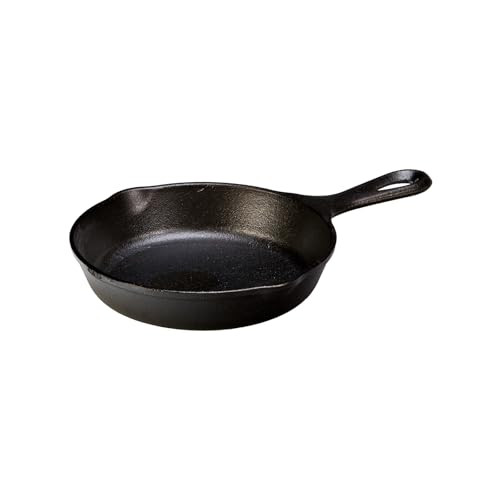 Lodge 6-1/2 Inch Cast Iron Pre-Seasoned Skillet – Signature Teardrop Handle - Use in the Oven, on the Stove, on the Grill, or Over a Campfire, Black | Amazon (US)