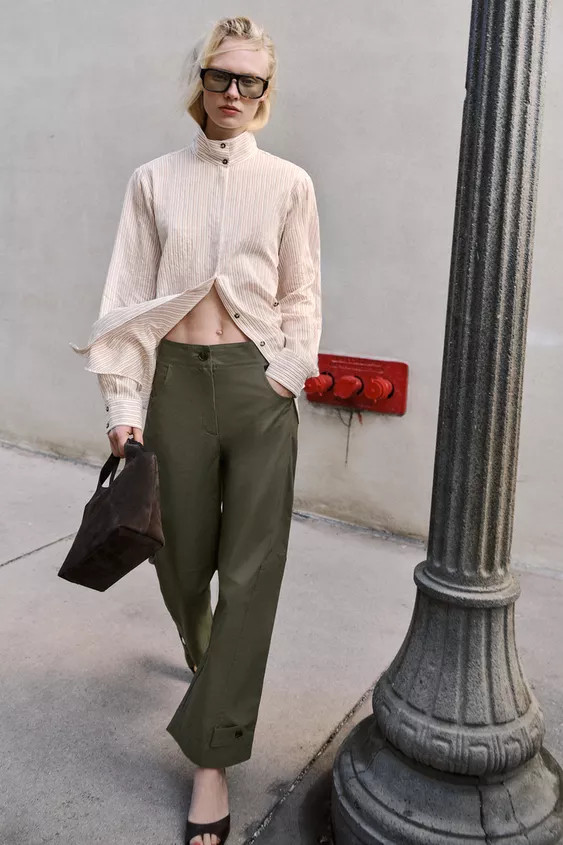 BARREL PANTS WITH BELT LOOPS | Zara US