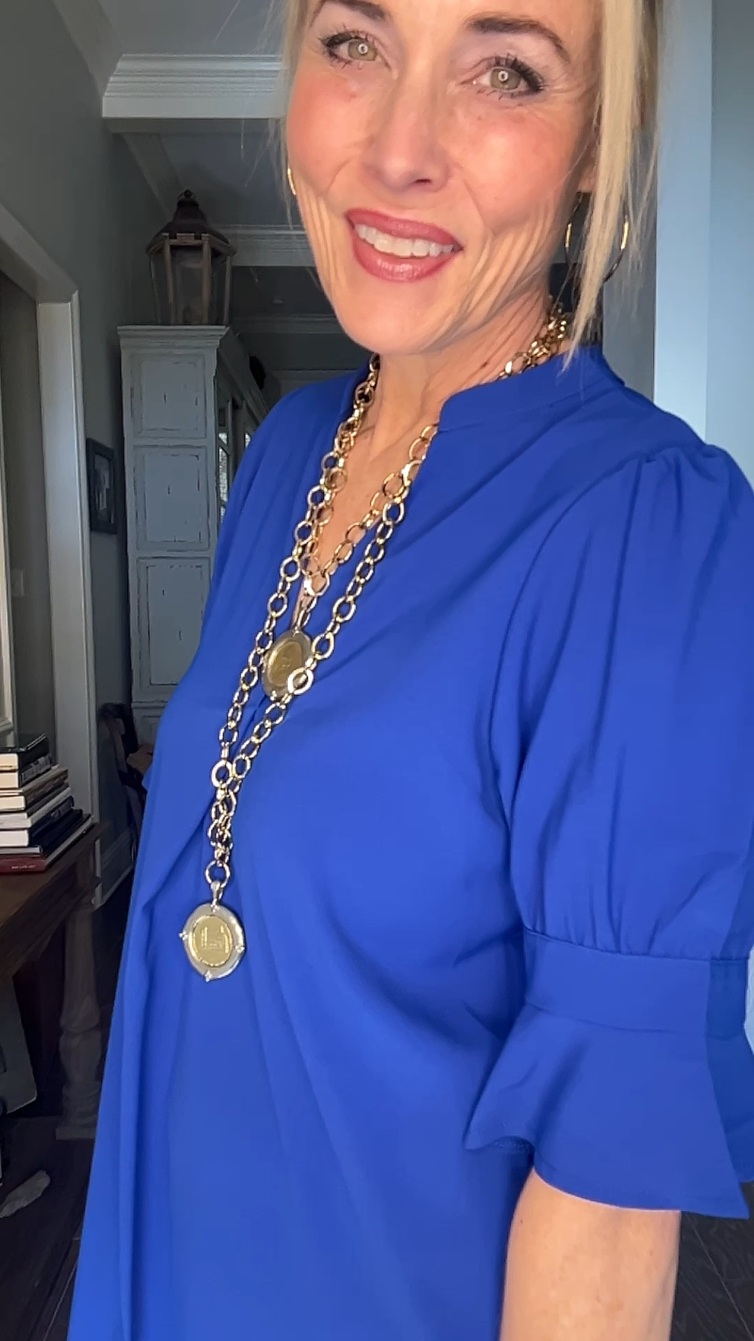 This is one of those dresses that I think looks better on than off. Like it’s great looking on its own, but when I put it on, I felt like it came alive. The color is gorgeous and the cut and fit is perfect. I just love the flutter sleeve detail. Everyone needs this dress in their closet. It comes in over 30 color ways and is sized S-XXL. It will fit a lot of different types of bodies. It’s not too short and is very generous in the middle section… perfect for both apple shapes and pear shapes! It looks way more expensive than its $36.99 price tag. 

As a reminder for reference, I’m 53, 5’8, 140ish lbs, 6/8/M, and wearing this in a medium in the color B1-klein Blue. 

dress | wedding guest dress | work outfit 

#LTKfindsunder50 #LTKover40 #LTKmidsize