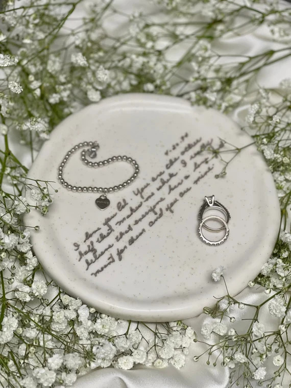 Customized Handwriting Jewelry Dish Wedding Gift Mother of - Etsy | Etsy (US)